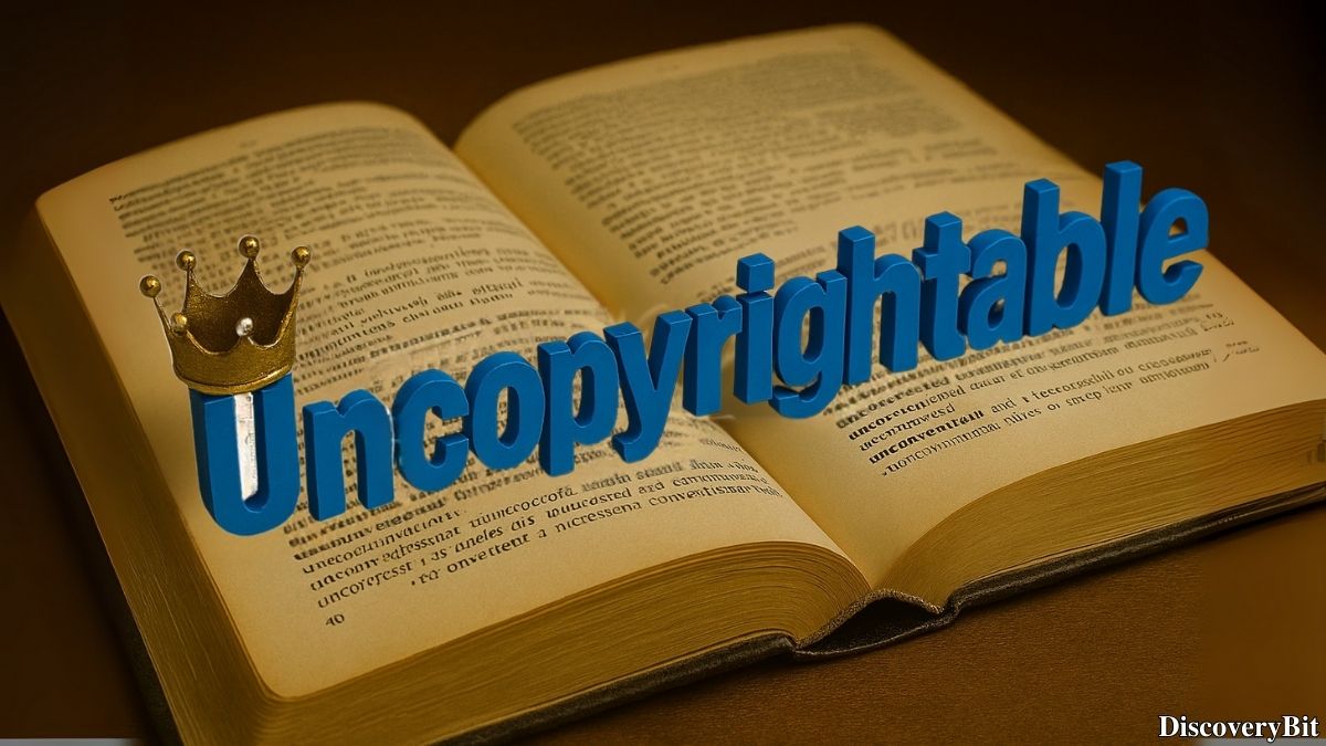 Random fun fact for word lovers about “uncopyrightable”
