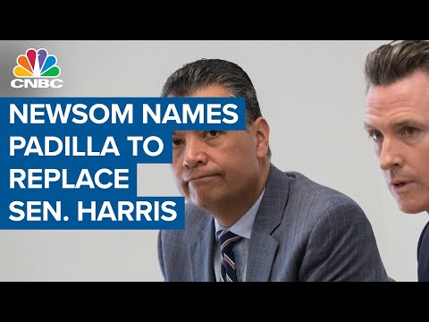 California Gov. Newsom names Alex Padilla to replace Sen. Kamala Harris
