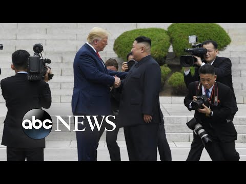 Trump becomes 1st sitting president to step into North Korea