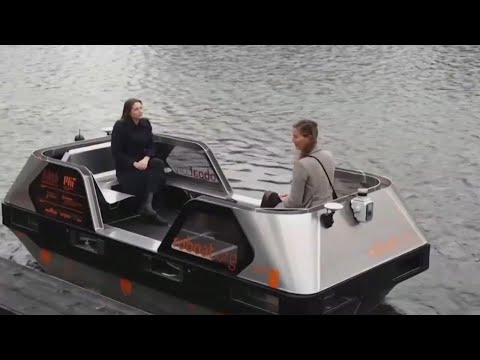 Self-driving boats tested in Amsterdam