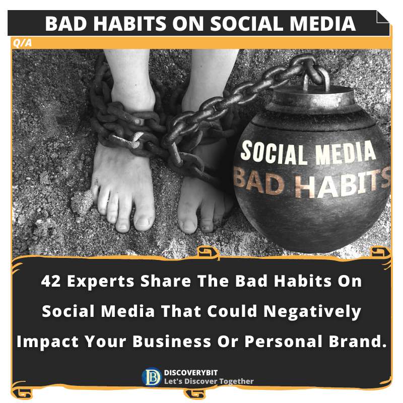 Social media, bad habits, Bad habits on social media, how to be successful on social media, social media platforms, effective use of social media, bad habits of social media, bad habit, Don't do this on social media, Things not to do on social media